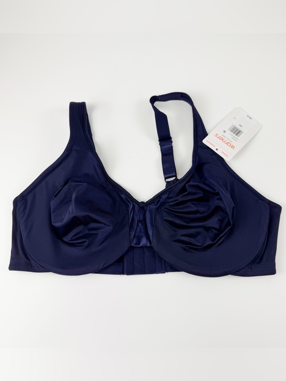 Warners Bra Womens 38D Navy Blue Unlined Underwire $46 NWT NEW